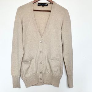The Cashmere Shop Gold Cardigan Button Sparkle